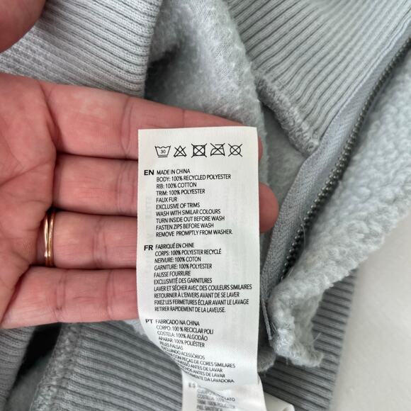 Varley Pearl Blue Roselle Half Zip Borg Fleece Sherpa Sweatshirt Jacket Small - Picture 14 of 16